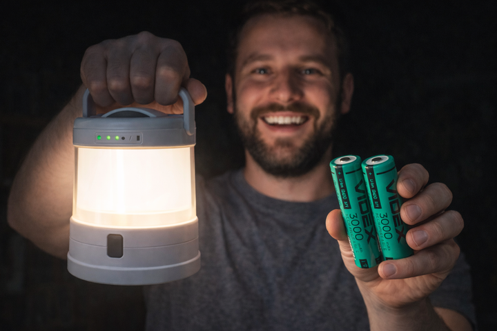 Акумулятори 18650 Videx на 3000 mAh- 2 штуки в пластиковому боксі, Li-ion 3.7V - зображення 4