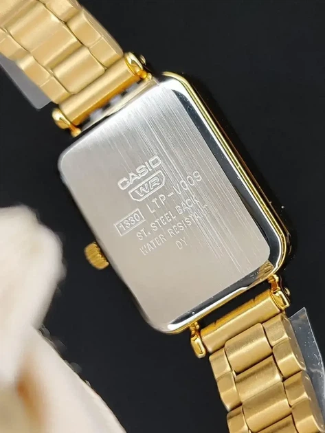 Женские наручные часы Casio LTP-V009G-7E, кварцевые, стальной браслет, водозащита 30 м - изображение 5