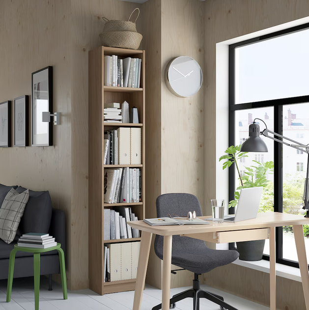 Книжкова шафа BILLY IKEA 604.773.82 дуб - Фото 2 Книжкова шафа BILLY IKEA 604.773.82 дуб - зображення 2