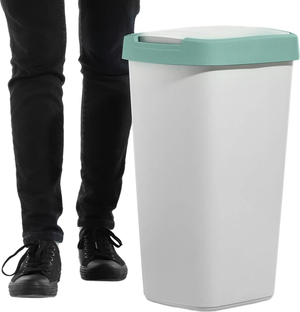 Kosz na śmieci Kadax Pesmes 25 l Jasno zielony-biały K9702 (5903699492765) - obraz 8