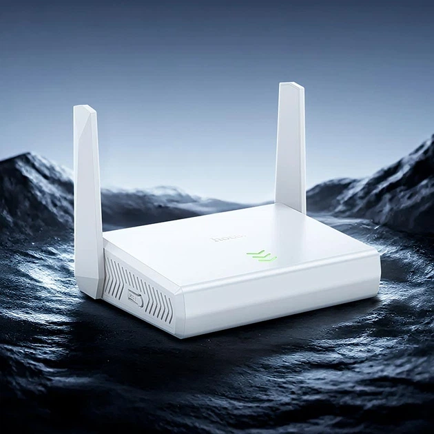Роутер бездротовий Hoco HI36 WiFi4 300Mbps 2.4GHz 2 антени Білий - зображення 7