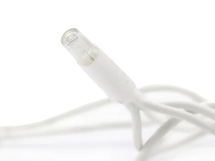 Гирлянда уличная 10м с мерцающими лампами 100LED теплый белый цвет белый провод L Lux модель LINE-3.3-100-WW-1 - изображение 2