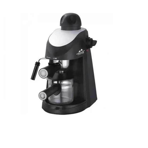 Кофеварка рожкового типа MONTE MT-1450 с паровым механизмом и кофейником 240 мл для капучино - Фото 1 Кофеварка рожкового типа MONTE MT-1450 с паровым механизмом и кофейником 240 мл для капучино - изображение 1