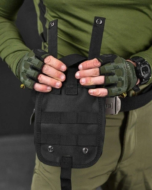 Подсумок аптечка молли на липучке MOLLE A87 черная - изображение 8