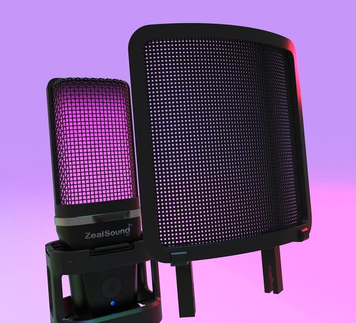 USB мікрофон ZealSound A68 RGB 192kHz/24bit — конденсаторний кардіоїдний для стриму, YouTube, Twitch, PS5, PS4, ПК - зображення 6