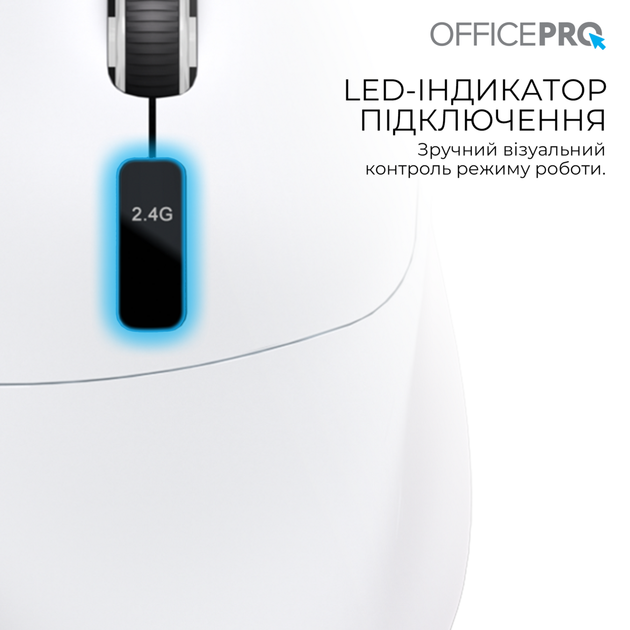 Компьютерная мышь OfficePro M398W Bluetooth/Wireless White - изображение 6