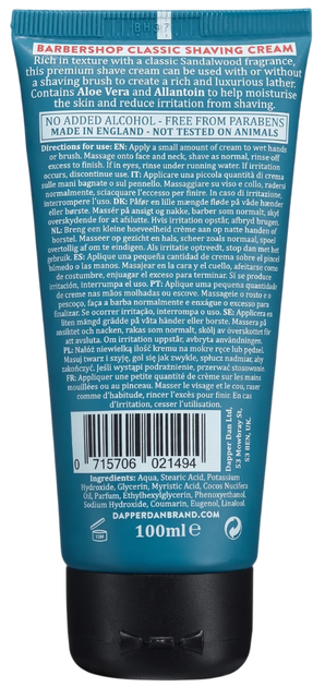 Krem do golenia Dapper Dan Shave Cream Classic 100 ml (715706021494) - obraz 2