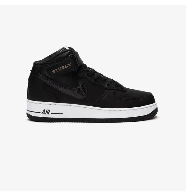 Чоловічі кросівки Stussy Air Force 1 Mid Sp чорні 47.5 - Фото 6 Чоловічі кросівки Stussy Air Force 1 Mid Sp чорні 47.5 - изображение 6