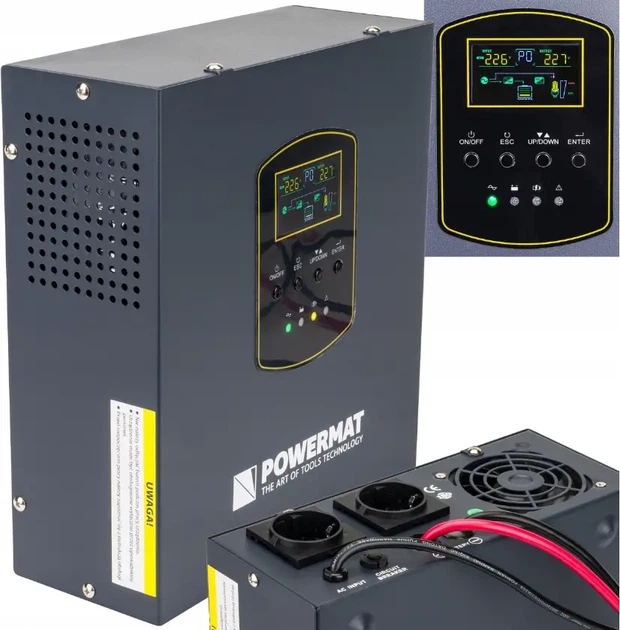 ДБЖ Powermat PM1220 500ВА 300Вт чиста синусоїда PM-UPS-500MW - Фото 2 ДБЖ Powermat PM1220 500ВА 300Вт чиста синусоїда PM-UPS-500MW - изображение 2