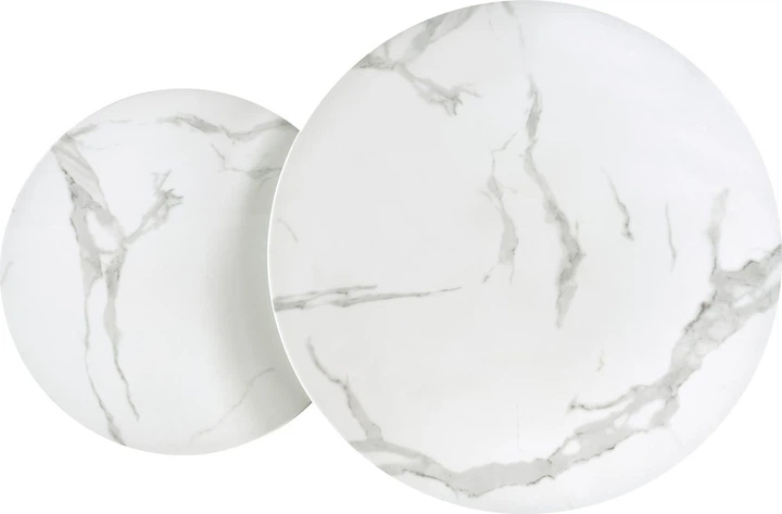 Набір столиків Halmar Mercury Білий мармур / Срібний 2 шт (5905248128699) - зображення 2