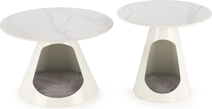 Набір столиків Halmar Osario Білий мармур 2 шт (5905248129658) - зображення 2