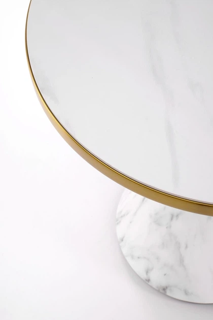Столик Halmar Talbi Білий мармур / Білий / Золотий (5905248129689) - зображення 3