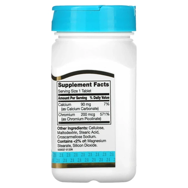 Піколінат хрому 21st Century (Chromium Picolinate) 100 таблеток (CEN-21368) - изображение 2