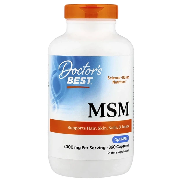 МСМ із OptiMSM® Doctor's Best (MSM with OptiMSM®) 1000 мг 360 капсул (DRB-00317) - Фото 1 МСМ із OptiMSM® Doctor's Best (MSM with OptiMSM®) 1000 мг 360 капсул (DRB-00317) - зображення 1