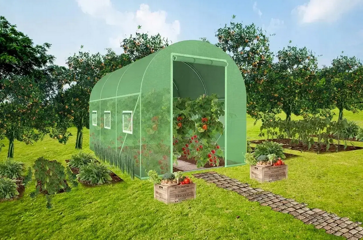 Теплица садовая John Gardener Premium 6 м² 3×2×2 м арочная с армированной пленкой 140 г/м² зеленая - Фото 3 Теплица садовая John Gardener Premium 6 м² 3×2×2 м арочная с армированной пленкой 140 г/м² зеленая - изображение 3