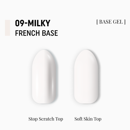 База Adore Professional камуфлююча для нігтів French base №09 Milky молочна 15 мл - зображення 2