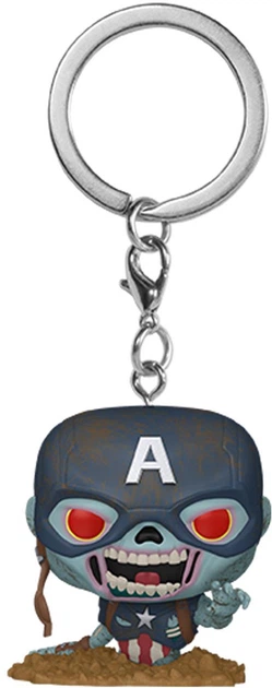 Брелок Funko Pop! Marvel Zombies - Zombie Captain America Bobble-Head (889698866514) - зображення 2
