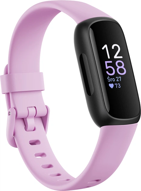 Smartband Fitbit Inspire 3 Black/Lilac Bliss (FB424BKLV) - obraz 4