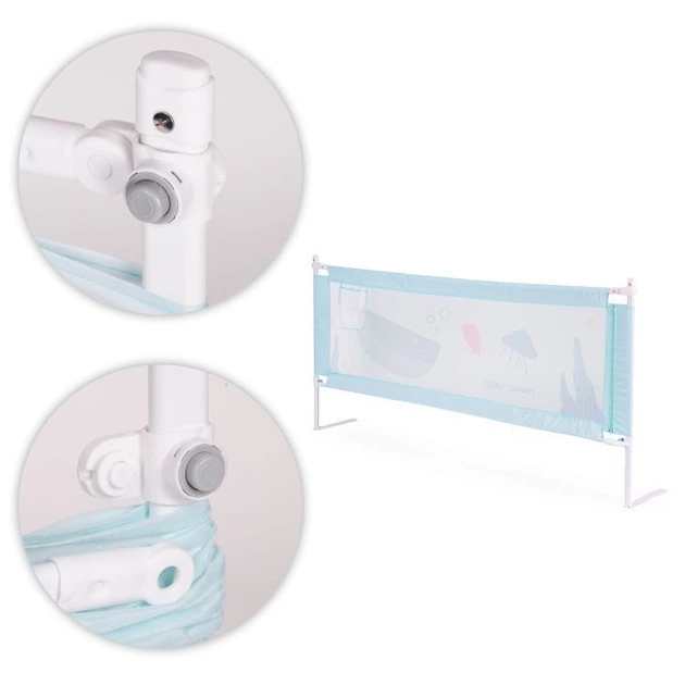 Barierka ochronna na łóżko EcoToys 200 cm Niebieski (5905817011087) - obraz 5