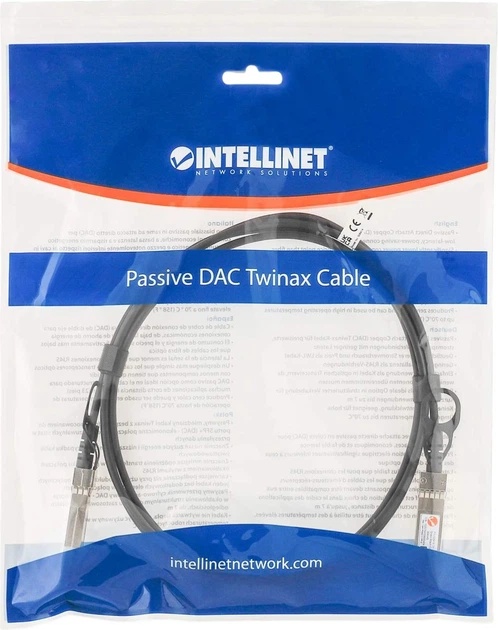 Patchcord Intellinet SFP+ 10G Passive DAC Twinax 1 m Black (766623508391) - obraz 2