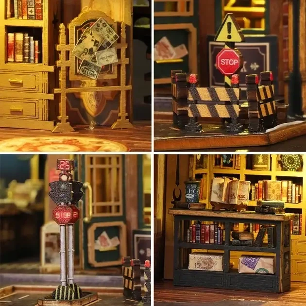 Творческий Конструктор Румбокс 3D DIY Книжковый торговый центр (Размер 18.3х23.5х17.2 см) - изображение 4