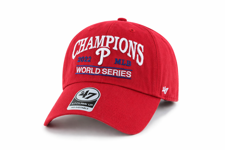 Кепка бейсболка 47 Clean Up MLB Champions World Series 2022 Philadelphia Phillies червона - Фото 1 Кепка бейсболка 47 Clean Up MLB Champions World Series 2022 Philadelphia Phillies червона - зображення 1