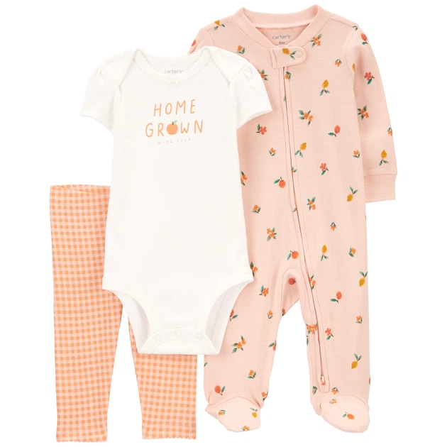 Комплект Carter's 3в1 боди, человечек, леггинсы для девочки 69-72 см (1R038510_9M) - Фото 1 Комплект Carter's 3в1 боди, человечек, леггинсы для девочки 69-72 см (1R038510_9M) - изображение 1