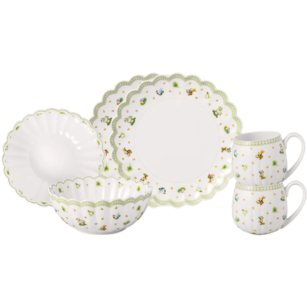 Набір столового посуду для сніданку Villeroy & Boch Easter Delight із 6 предметів на 2 персони преміальна порцеляна - зображення 3