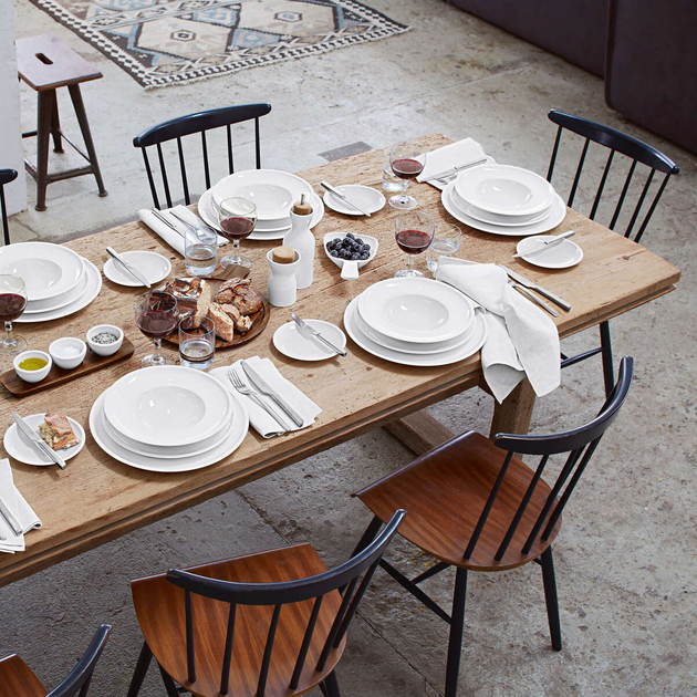 Набір столового посуду Villeroy & Boch Artesano Original з 12 предметів на 6 персон преміальна порцеляна білий - зображення 10