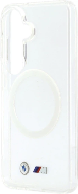 Etui BMW IML Shockproof Metal Logo MagSafe do Samsung Galaxy S26 Transparent (BMHMS26S25HSMLKT) - obraz 6