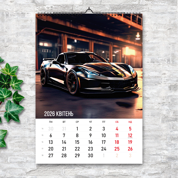 Календарь А4 перекидной настенный автомобили NEED FOR SPEED 13 листов (art. 250122a4) - изображение 5