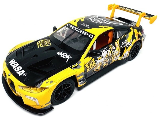 Металева модель автомобіля MSZ BMW M4 GT3 1:24 Жовтий 68296A (4895263400508) - зображення 2
