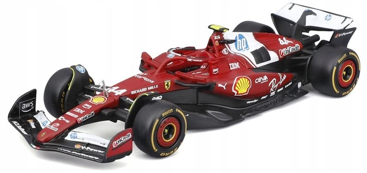 Metalowy model samochodu Bburago Ferrari Formula SF-25 L.Hamilton 1:43 36853_44 (4893993018215) - obraz 3