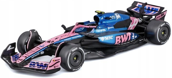 Металева модель автомобіля Bburago Formula Alpine A525 F. Colapinto 1:43 38257_43 (4893993020171) - зображення 3