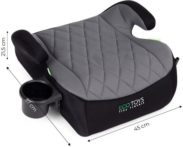 Fotelik samochodowy EcoToys siedzisko dla dzieci i-SIZE wzrost 125-150 cm uchwyt na napoje RDCF04 (5905817007950) - obraz 7