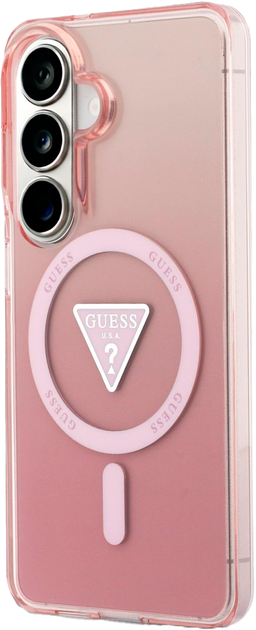 Etui Guess IML Gradient Triangle MagSafe do Samsung Galaxy S26 Pink (3666339613662) - obraz 2