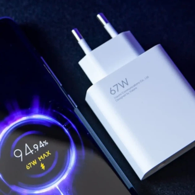Комплект быстрой зарядки для Xiaomi 67W Mi Turbo Charge (адаптер + кабель Type-C), белый - Фото 5 Комплект быстрой зарядки для Xiaomi 67W Mi Turbo Charge (адаптер + кабель Type-C), белый - изображение 5