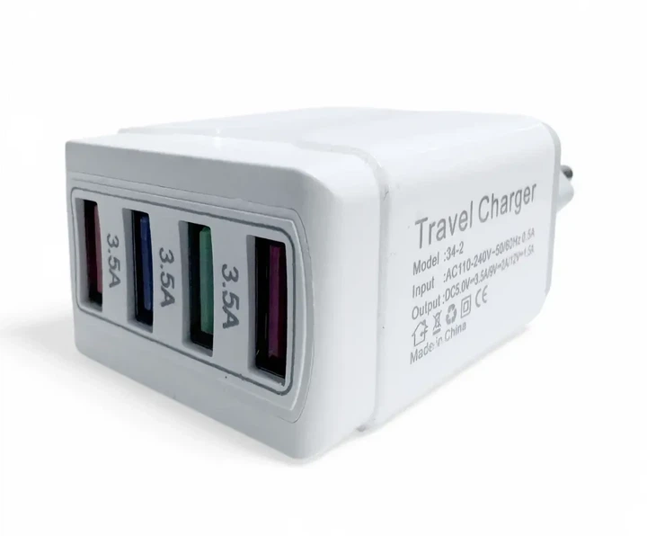 Зарядное устройство 220В 3,5А 12Вт 5В USBx4 QC3.0 Quick Charger 34-2 - изображение 2