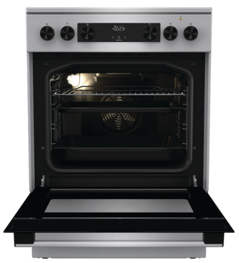 Плита склокераміка Gorenje GECS 6C70 XC 71 л 4 конфорки Сірий - Фото 3 Плита склокераміка Gorenje GECS 6C70 XC 71 л 4 конфорки Сірий - зображення 3