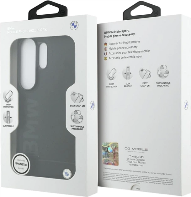 Etui BMW IML Leather Hot Stamp MagSafe do Samsung Galaxy S26 Ultra Black (BMHMS26L25SLLBK) - obraz 8