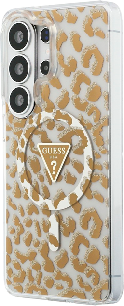 Etui Guess IML Leopard Print Triangle MagSafe do Samsung Galaxy S26 Ultra Bronze (3666339613914) - obraz 2