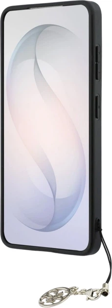 Etui plecki Guess 4G Classic Logo Charm MagSafe do Samsung Galaxy S26 Black (3666339613969) - obraz 4