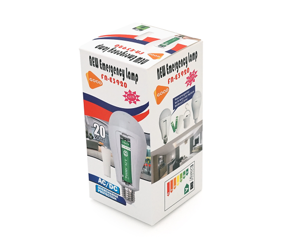 Лампочка в патрон E27 з 2 акумуляторами 18650 Emergency Energy 20w - зображення 4