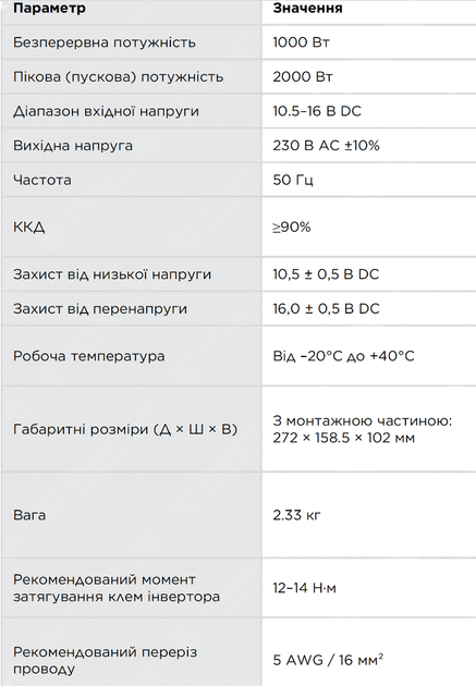 Инвертор Li Time L12V1KW-EN-D - изображение 2
