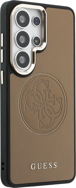 Etui Guess Perforated Logo MagSafe do Samsung Galaxy S26 Ultra Brown (3666339613112) - obraz 4