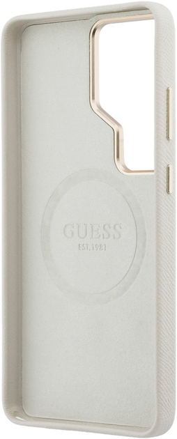 Etui Guess Rhinestone Round Logo MagSafe do Samsung Galaxy S26 Ultra Beige (3666339613440) - obraz 7