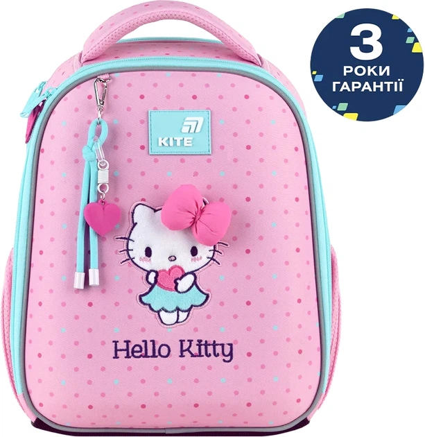 Рюкзак шкільний Kite 555S Hello Kitty для дівчинки Рожевий 36.5x27x15.5см 14 л Ортопедичний каркасний 1-4 клас (HK26-555S-1) - зображення 2