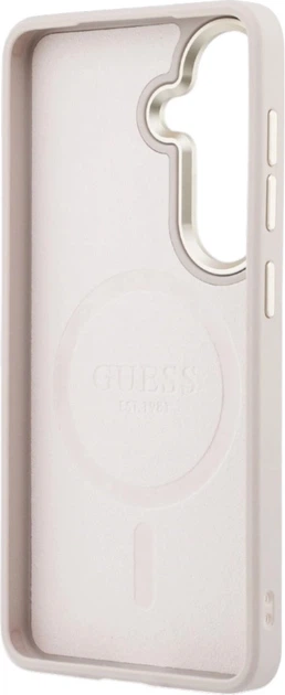 Etui plecki Guess 4G Embossed Ring MagSafe do Samsung Galaxy S26 Pink (3666339613242) - obraz 7