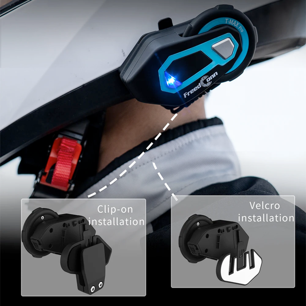Bluetooth мотогарнітура FreedConn T-MAX PRO до 1500 м мотоінтерком FM водозахист - зображення 8