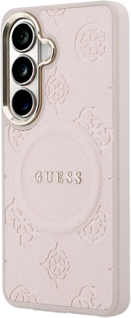 Панель Guess Saffiano Peony Embossed Ring MagSafe для Samsung Galaxy S26+ Pink (3666339613310) - зображення 2
